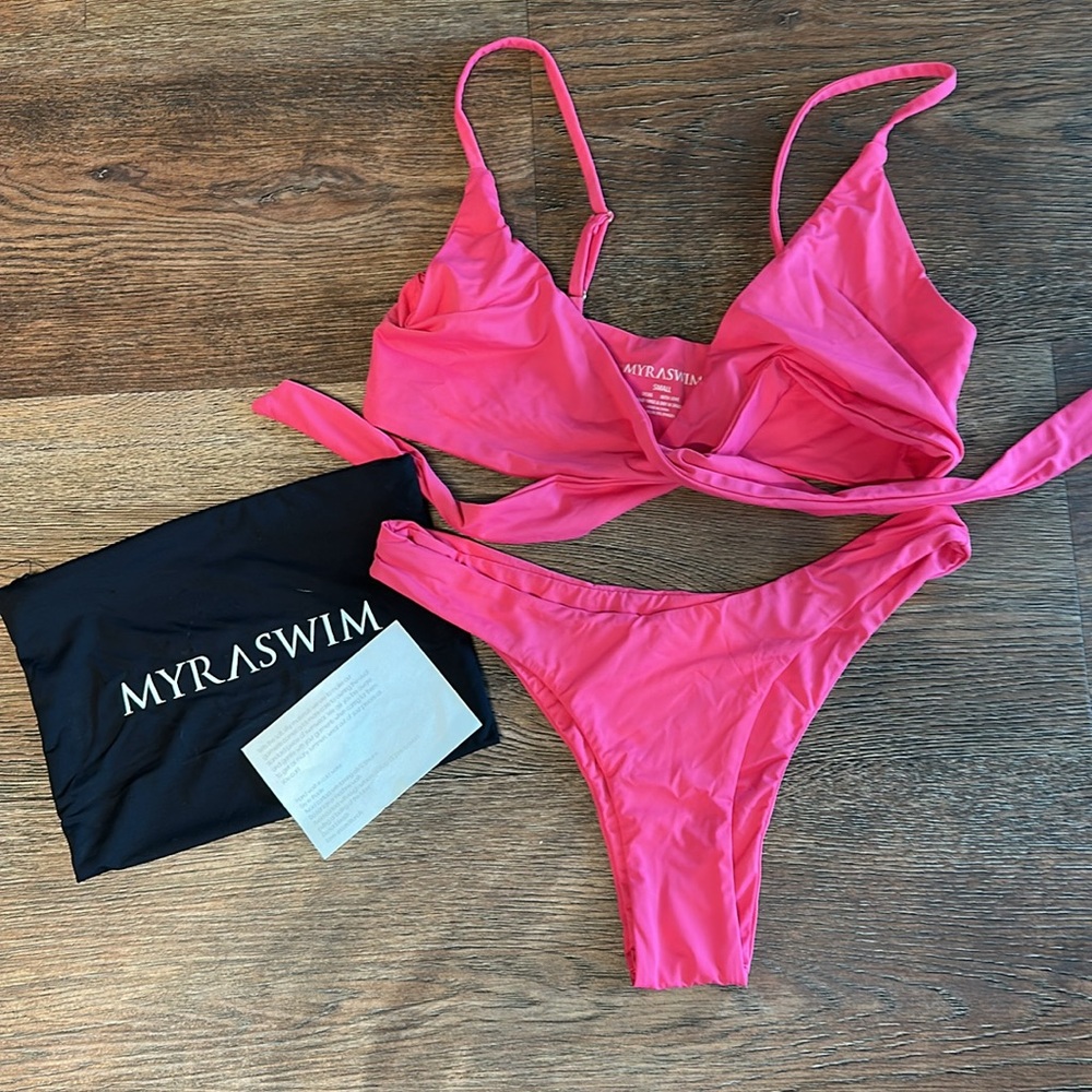 Myra Swim Dylan top and Cindy Bottoms in Pink